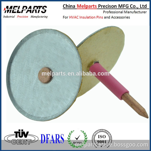 Duct insulation welding pins
